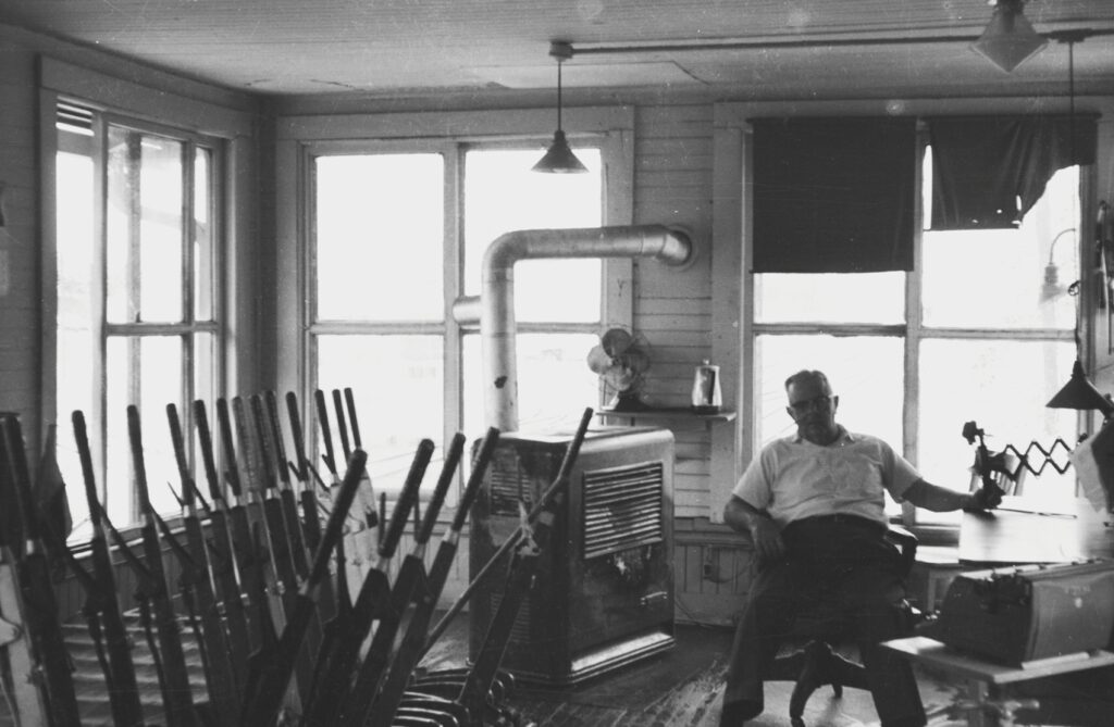 Inside Raleigh Tower, 1960’s.